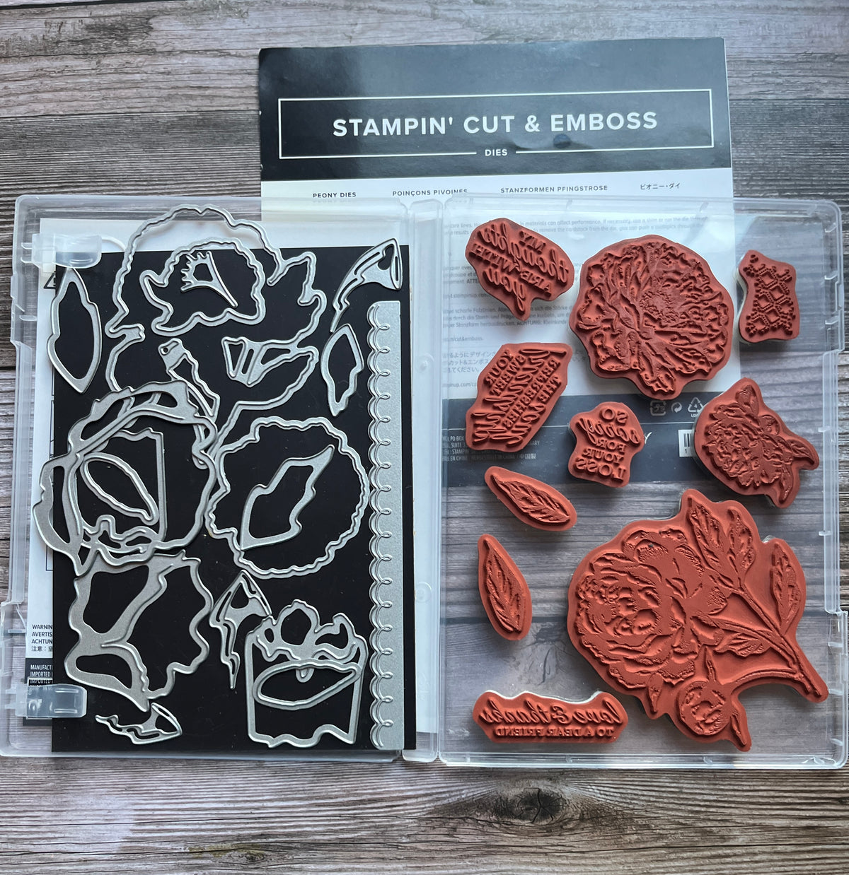 Prized Peony Stamp Set and Dies