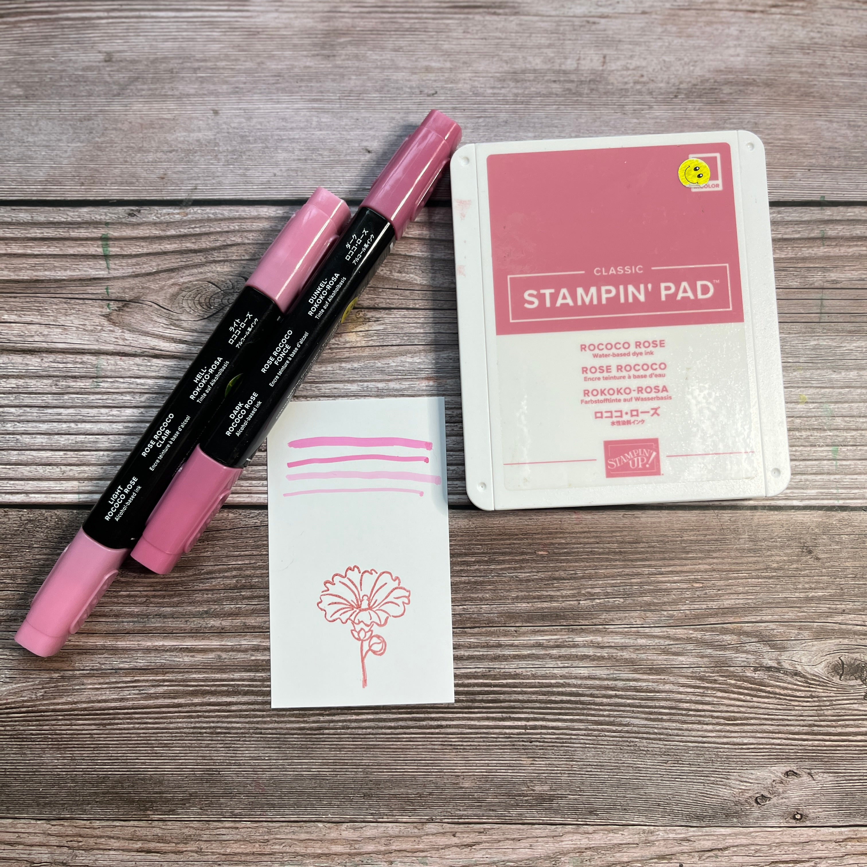 Rococo Rose Stamp Pad and Stampin Blends