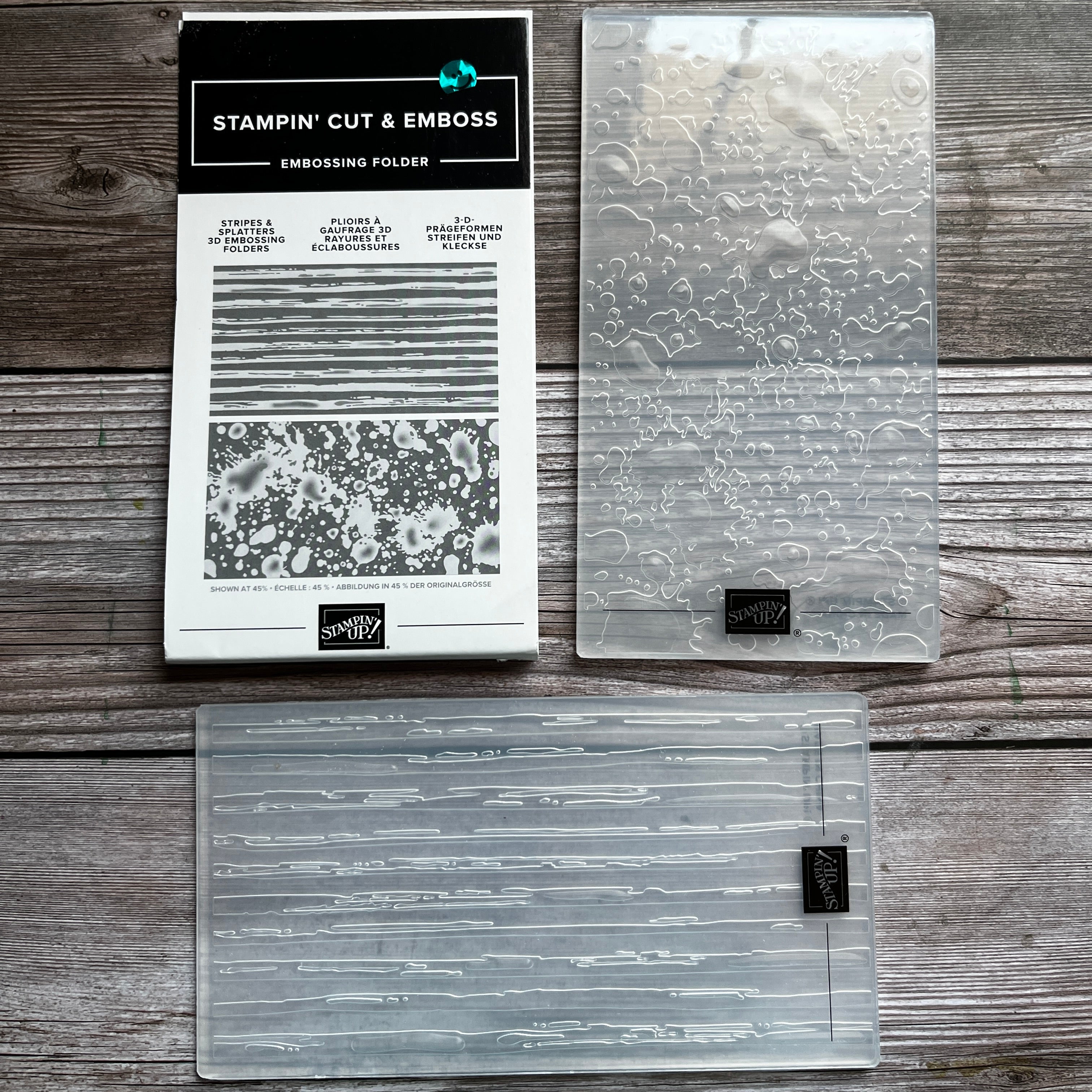 Stripes and Splatters Embossing Folder