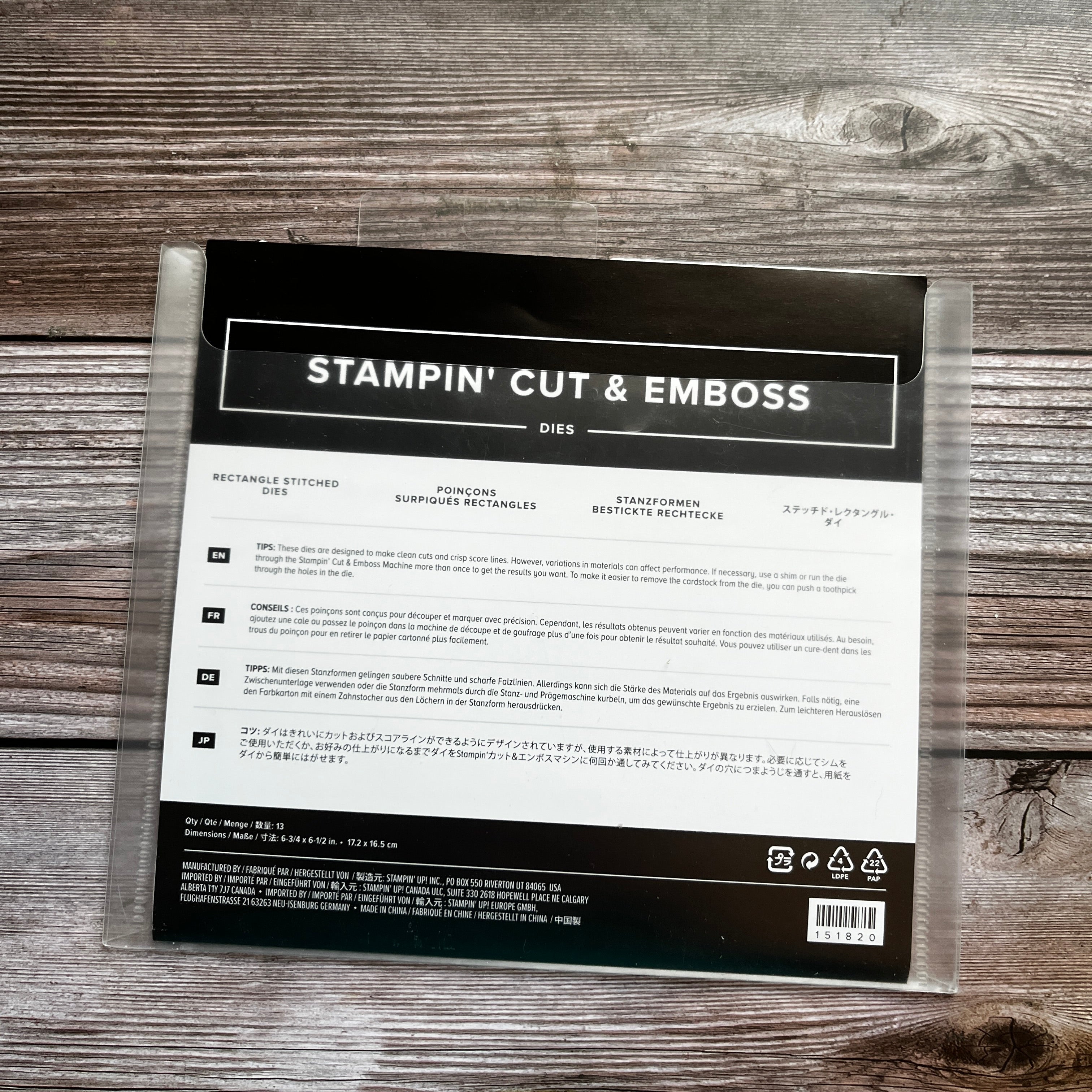 Rectangular Stitched  Dies