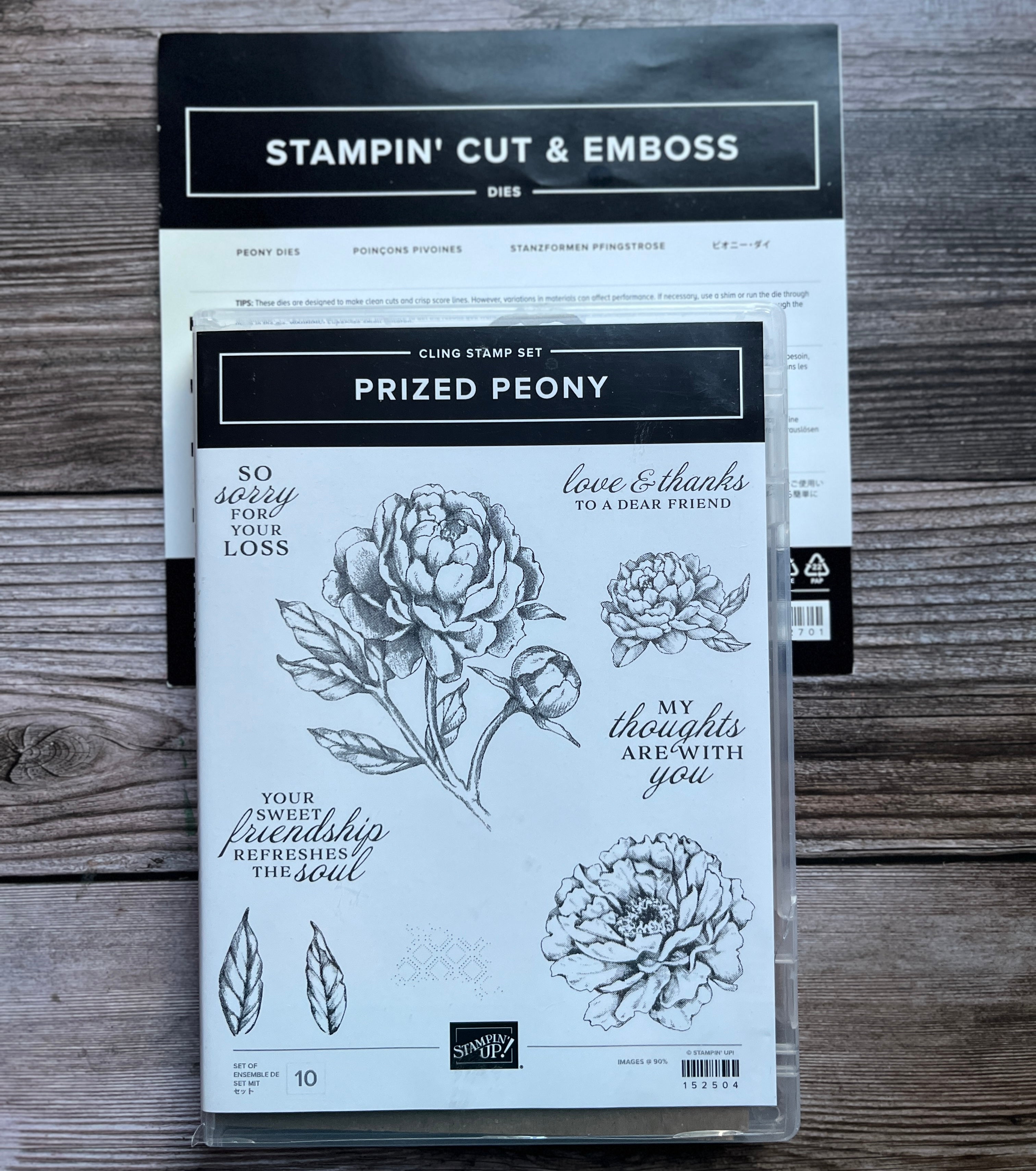 Prized Peony Stamp set and Dies
