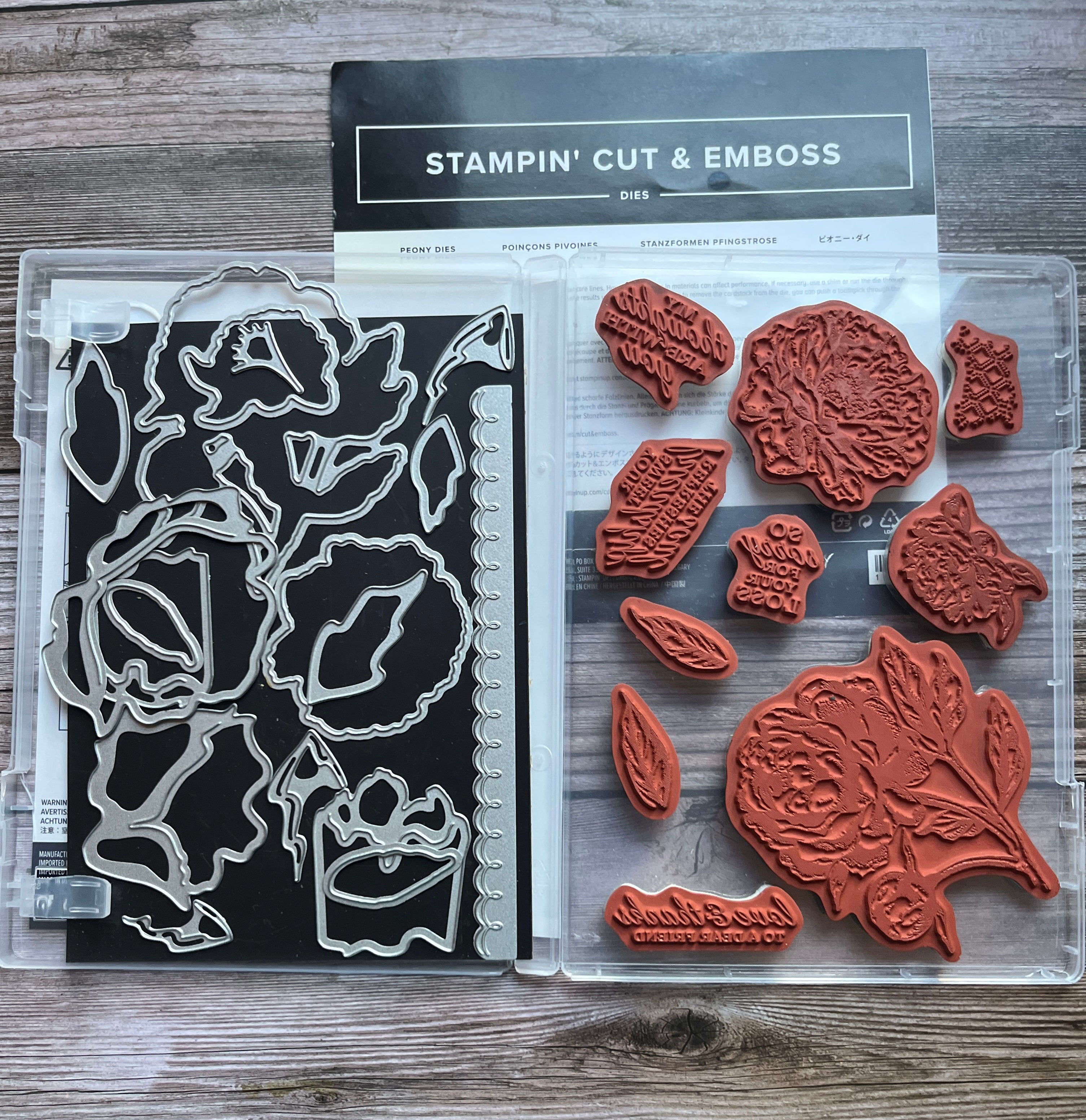 Prized Peony Stamp set and Dies