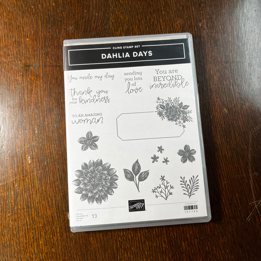 Dahlia Days Stamp Set and Dies