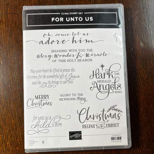 For Unto Us Stamp Set